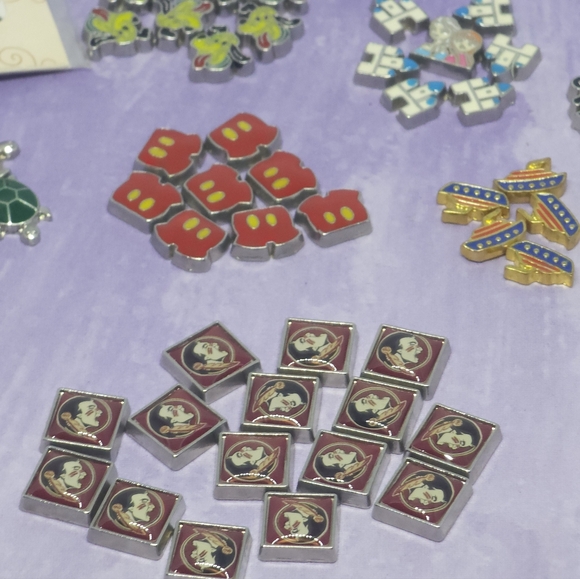 Large Bundle Disney Themed Floating Charms & Living Locket Components - Picture 6 of 10